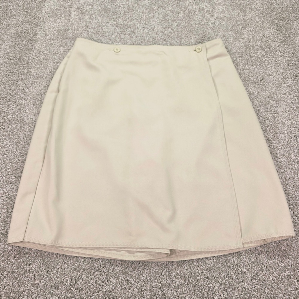 Field Gear Golf Womens Beige Wrap Front Skort Size 10‎ Tan Polyester Twill Mini